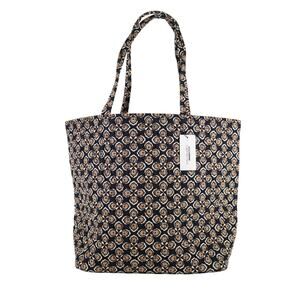 Vera Bradley Quilted Cotton Grand Tote - Butter Cookie Medallion Moonless Night
